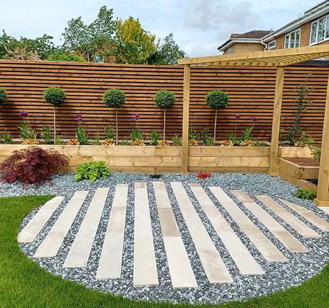 Detailed garden design plan with planting layout and outdoor features